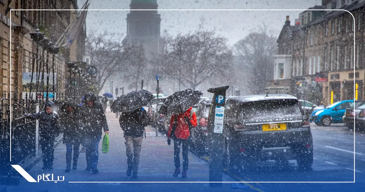 آب و هوای انگلیس در مناطق مختلف