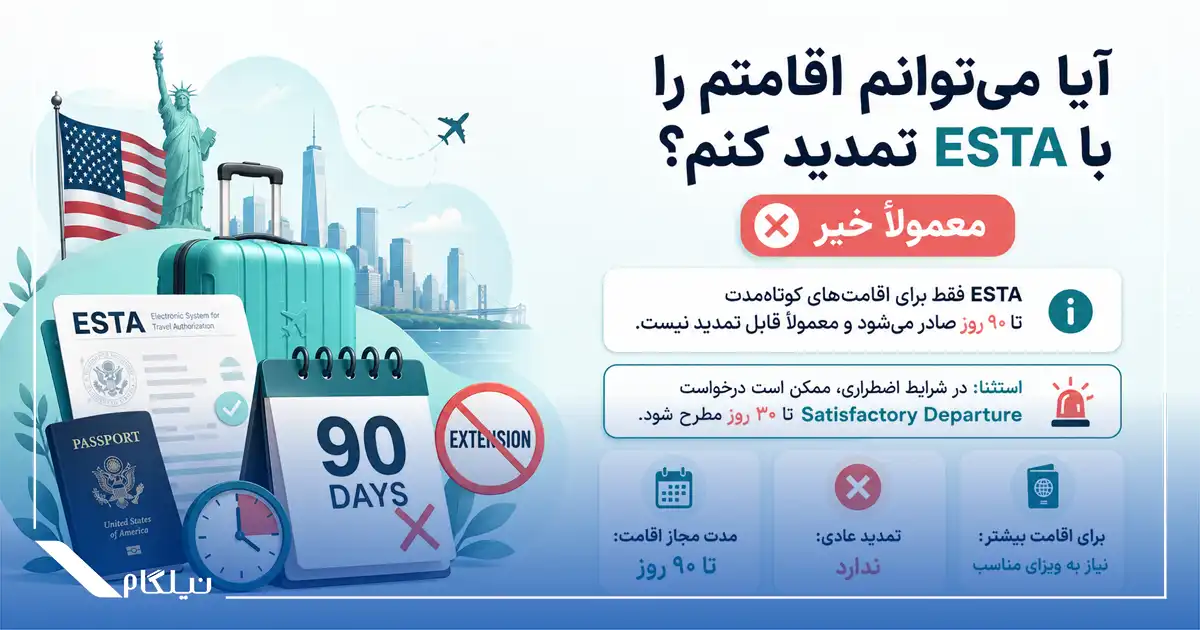 تمدید اقامت با ESTA