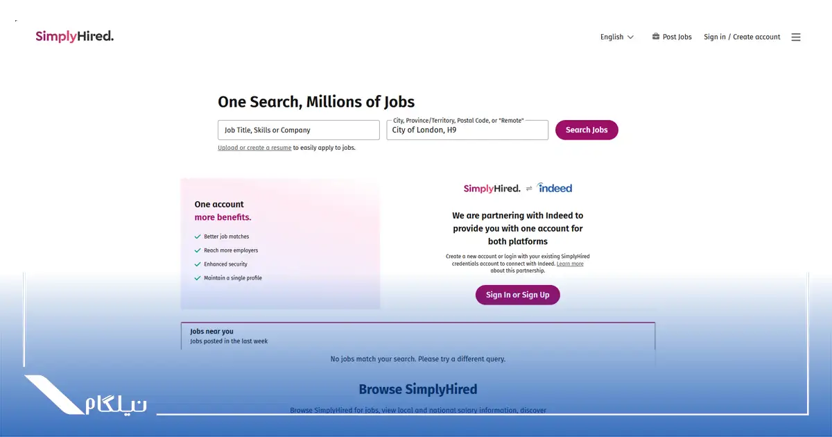 سایت کاریابی Simply Hired در کانادا