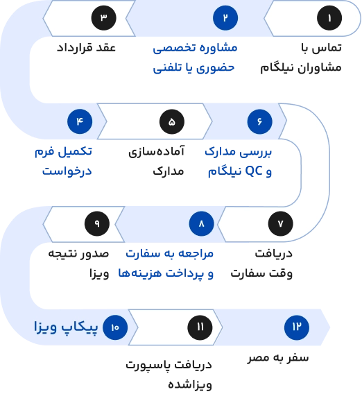 مراحل اخذ ویزای توریستی مصر