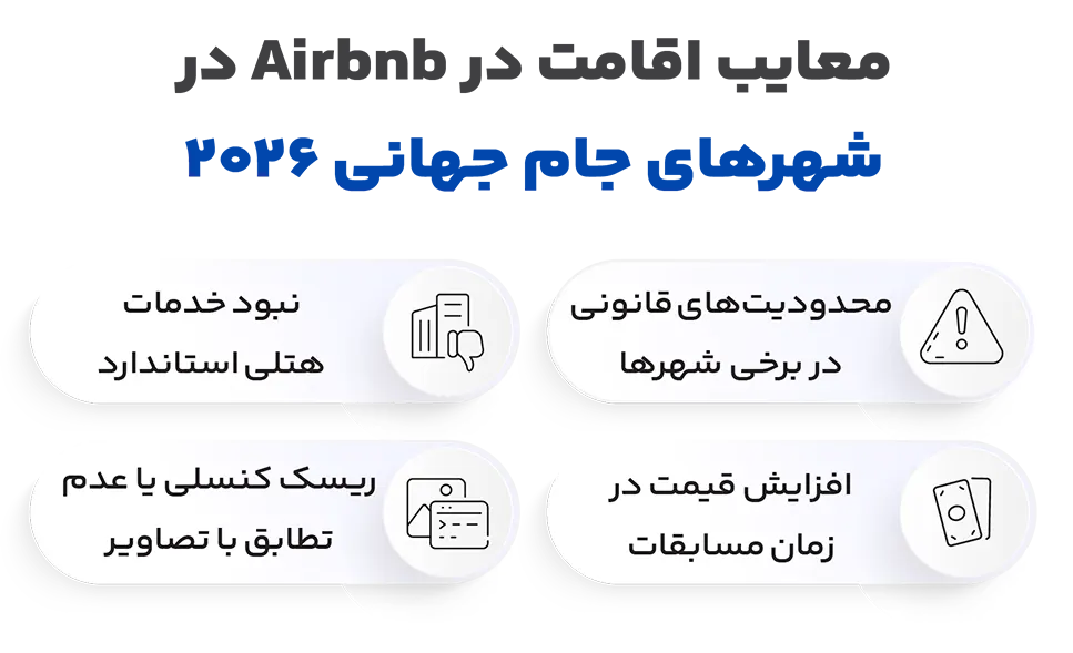معایب اقامت در Airbnb در شهرهای جام جهانی 2026